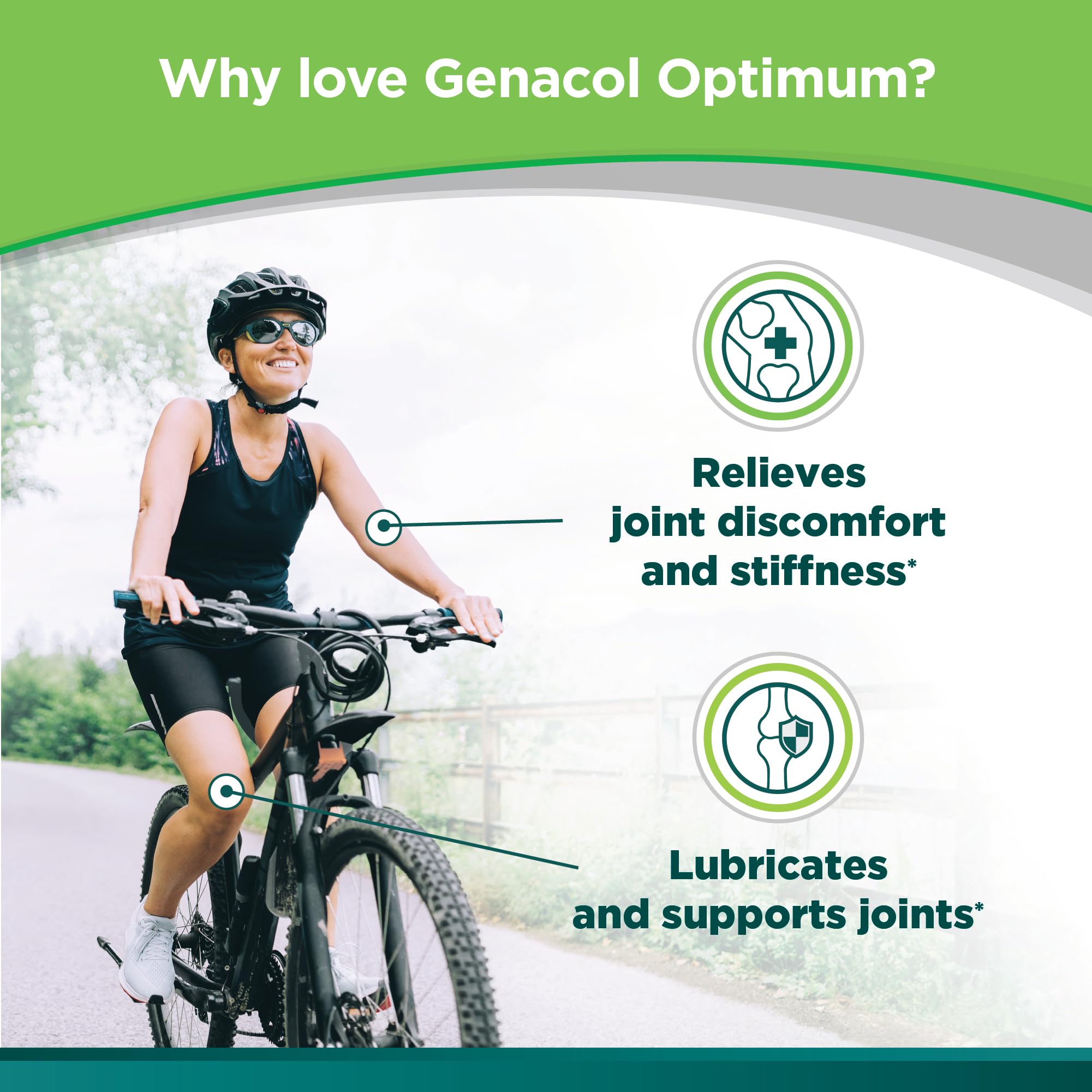 Genacol Optimum packaging shows a 60-day supply.