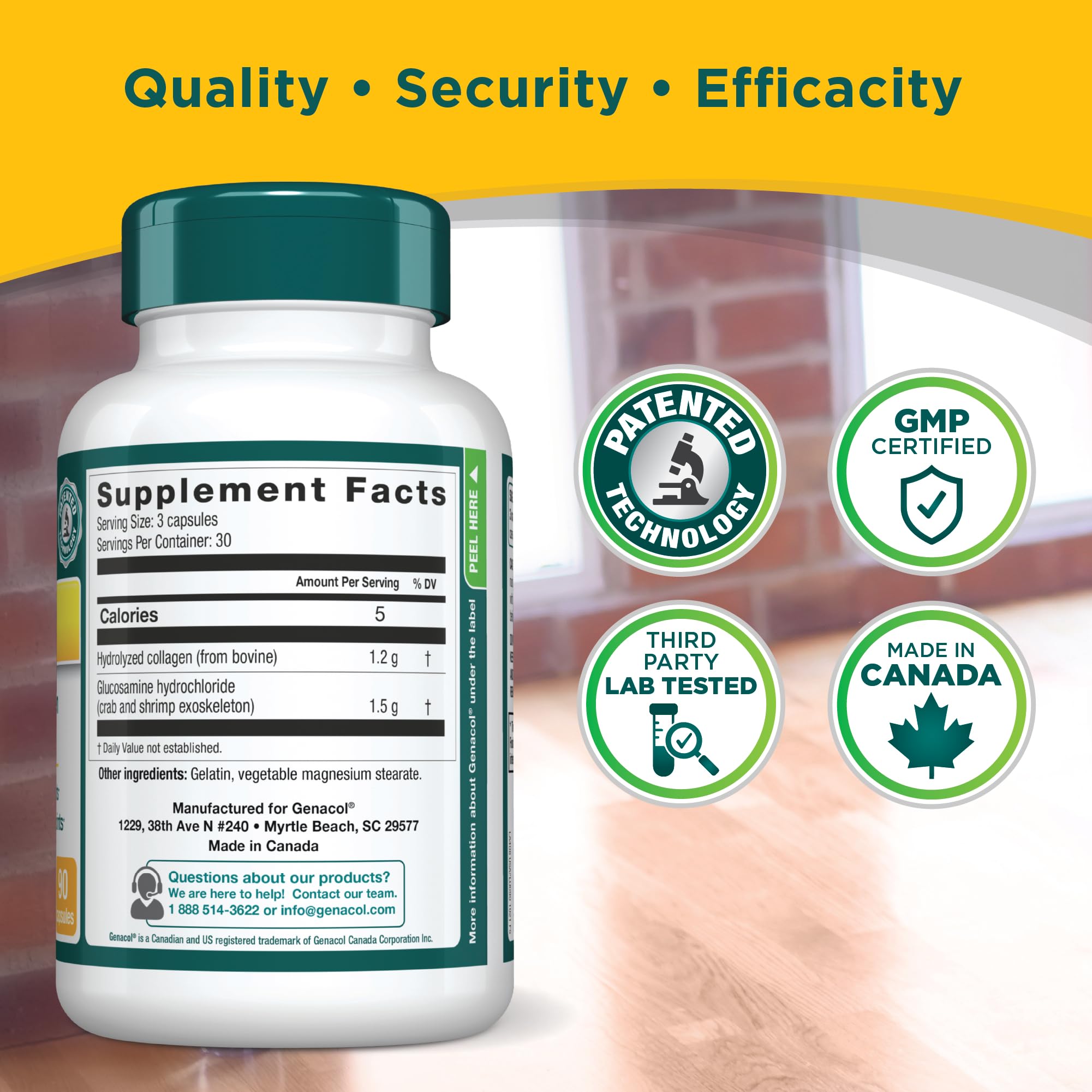 Genacol Plus wellness routine packaging demonstrates compatibility with fitness and desk-work lifestyles.