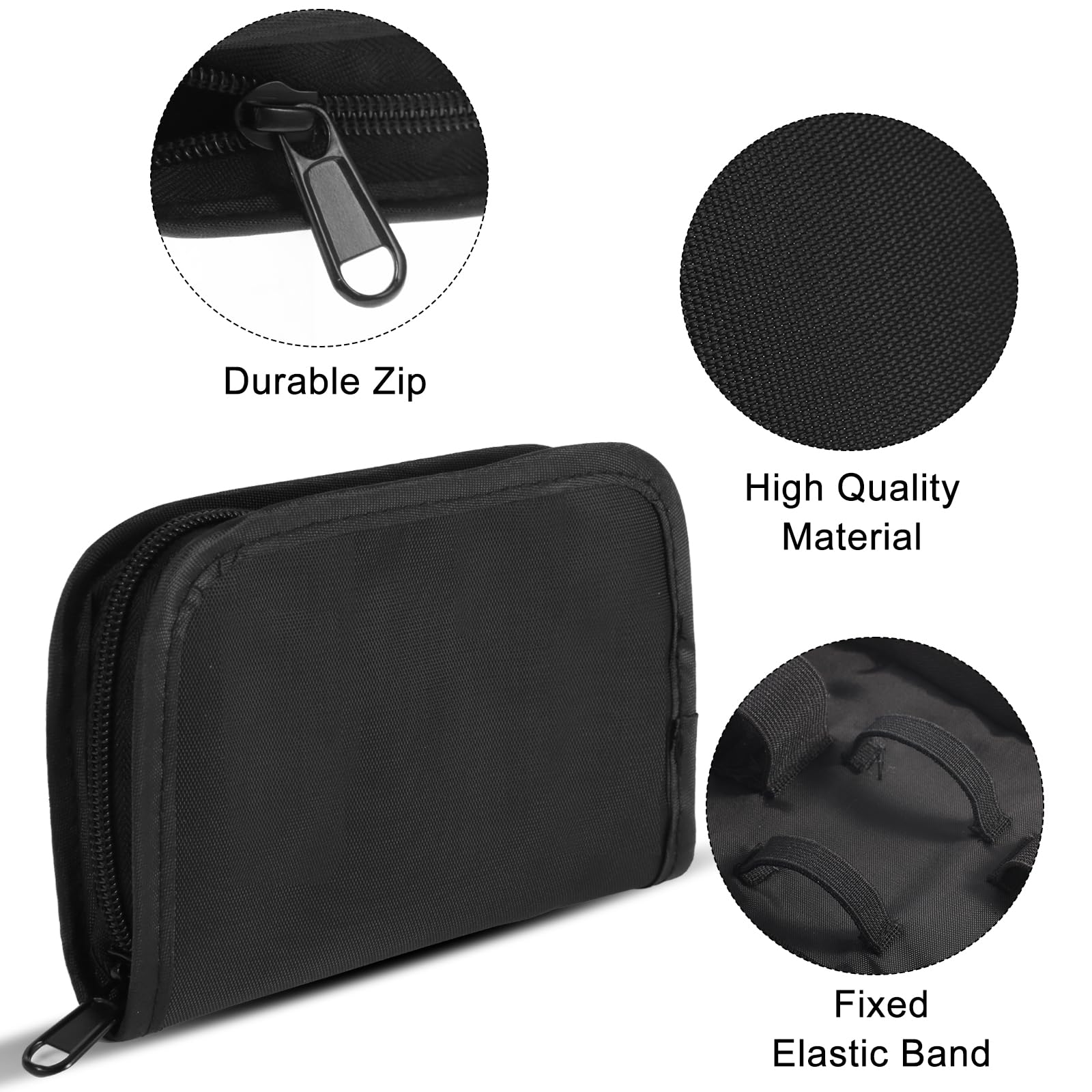 GENCAM diabetes supply case elastic straps for meter and accessories.