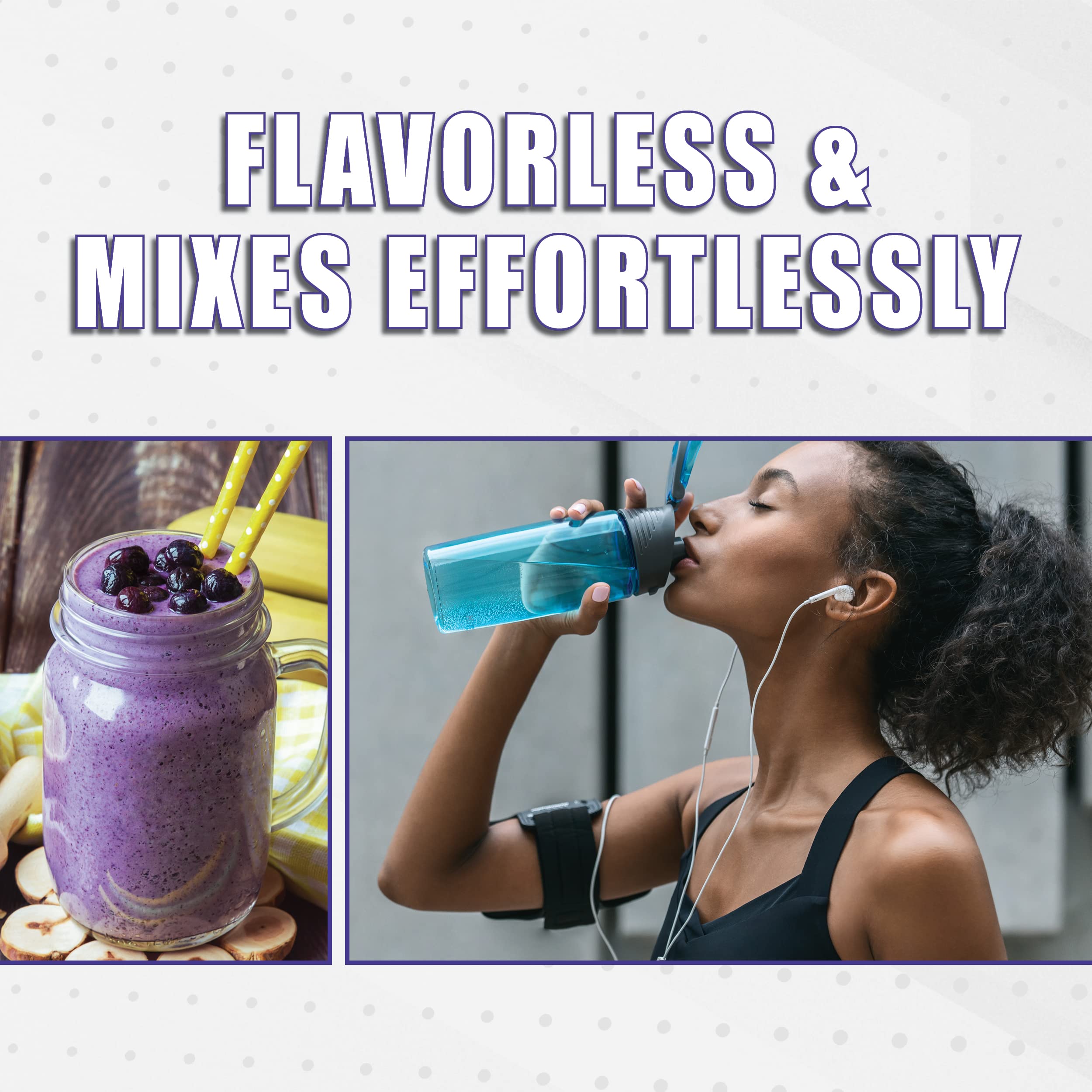 GENEPRO GEN. 3 scoop and glass emphasizes easy mixability