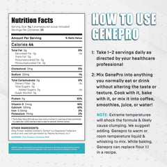 GENEPRO GEN. 3 unflavored scoop dispensing for easy daily portions.