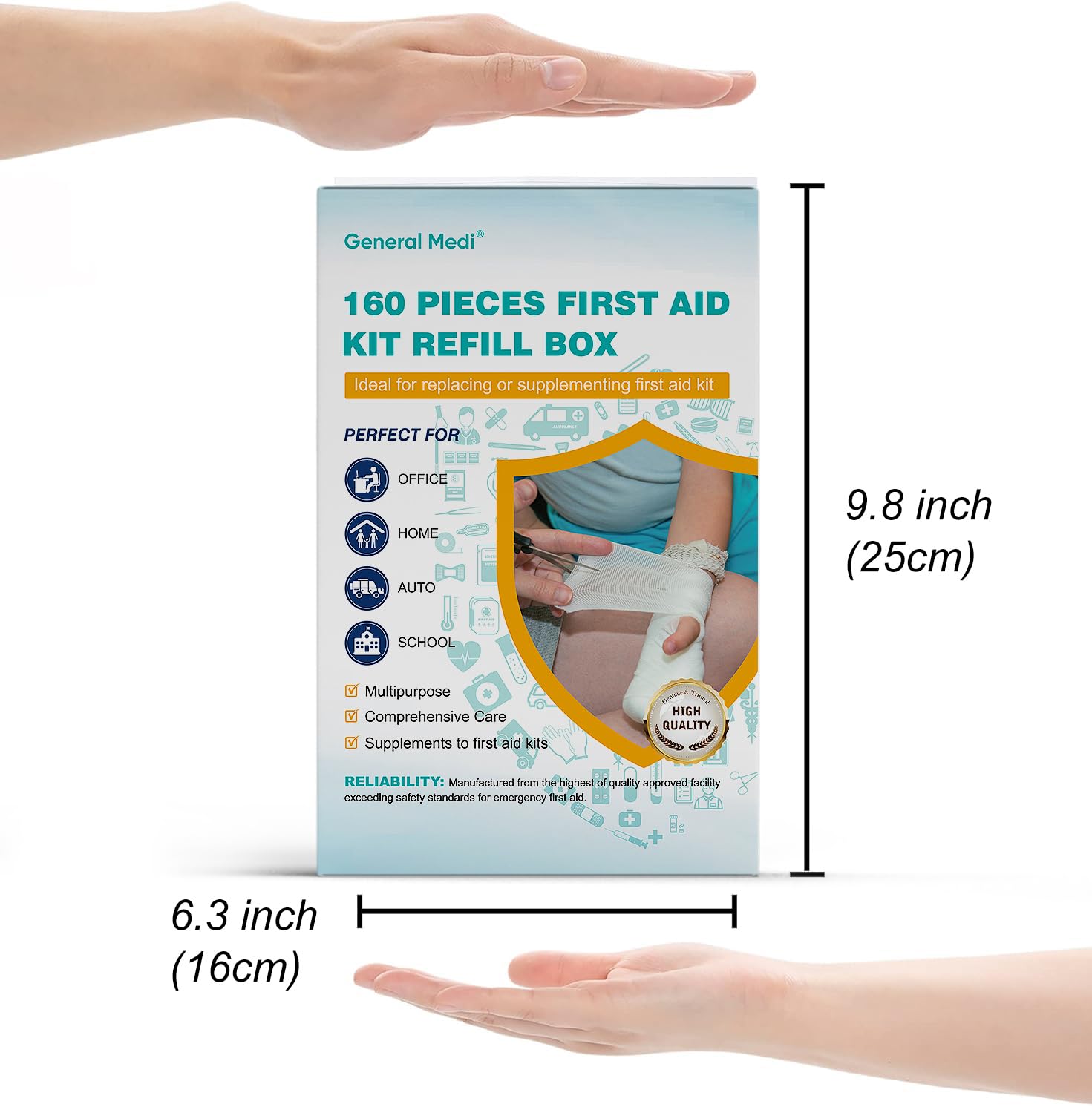 General Medi refill with bandages for everyday minor injuries.