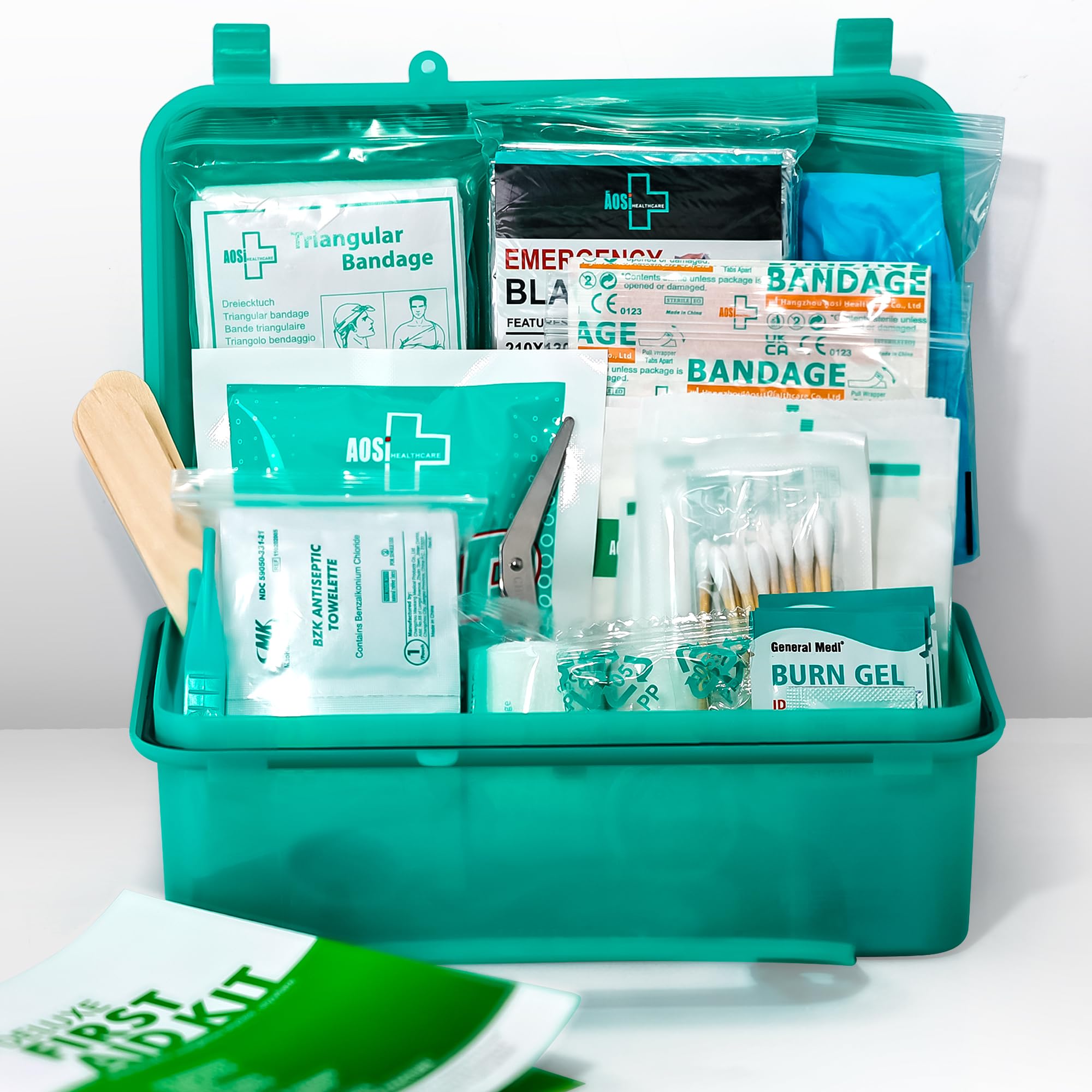 General Medi car-ready first aid kit for roadside needs.