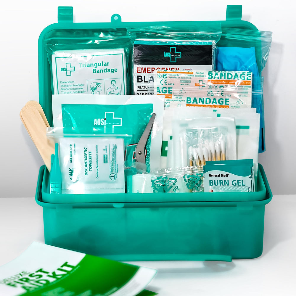 General Medi car-ready first aid kit for roadside needs.