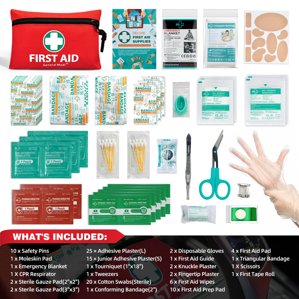 Emergency foil blanket included in the General Medi kit for warmth and protection.