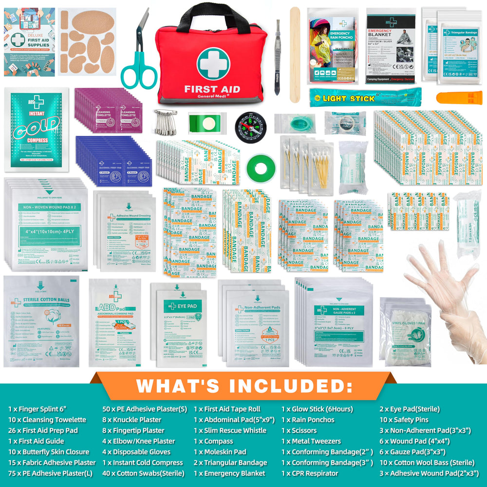General Medi first aid kit bandages and moleskin pad for versatile care