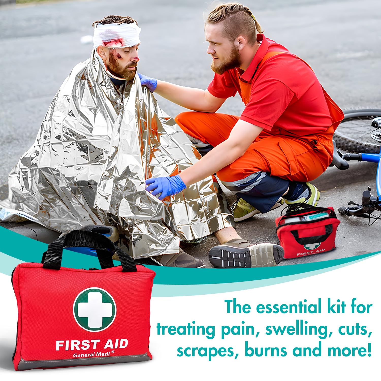 General Medi first aid kit supports car, boat, and camping safety