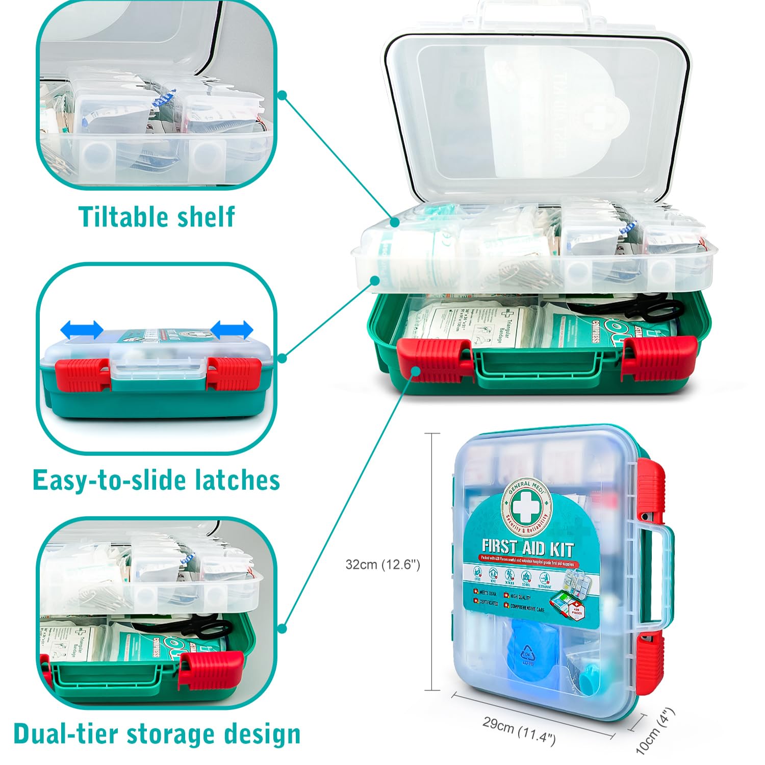 General Medi travel-ready kit in car view for road side readiness