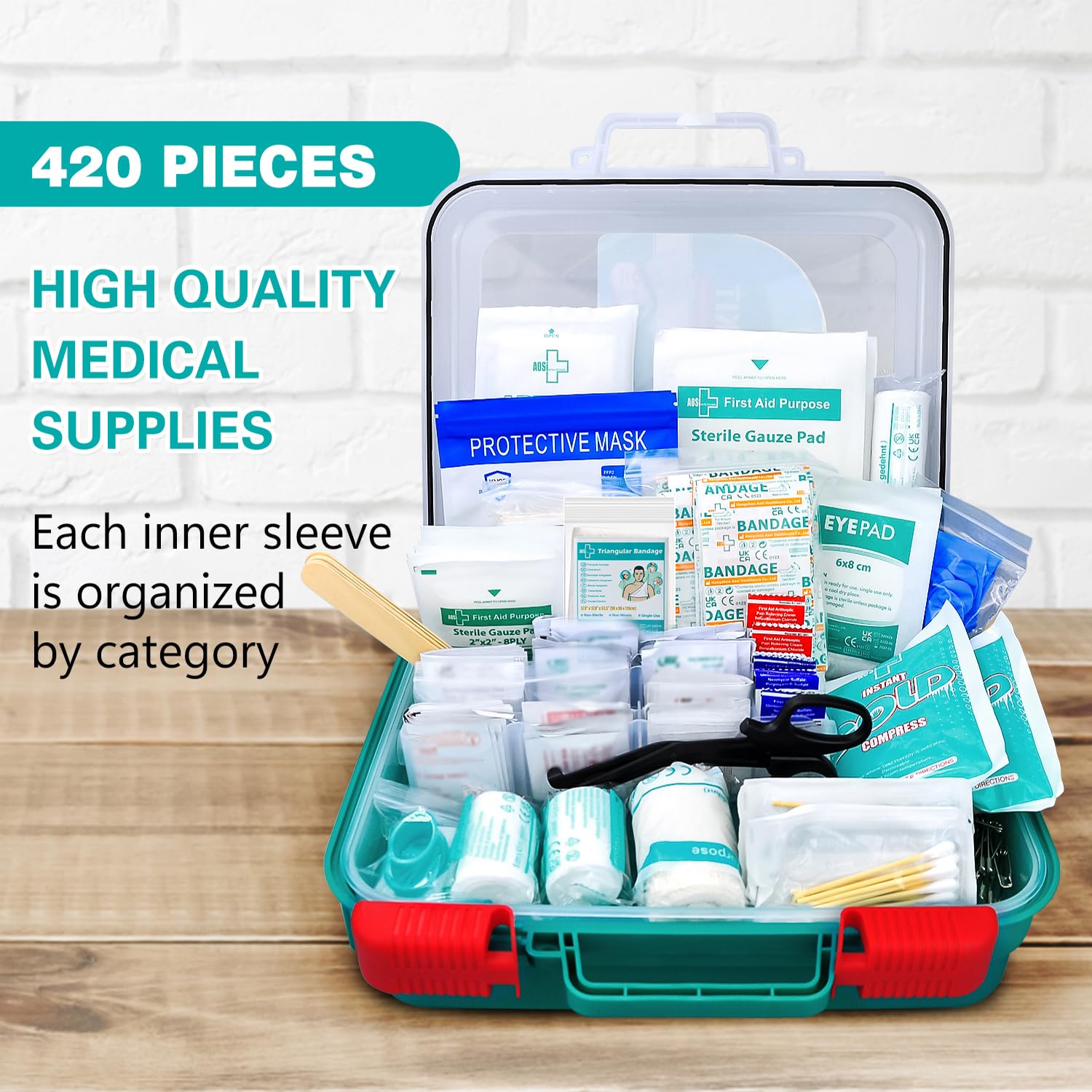 General Medi 420-piece kit organized compartments for easy item location