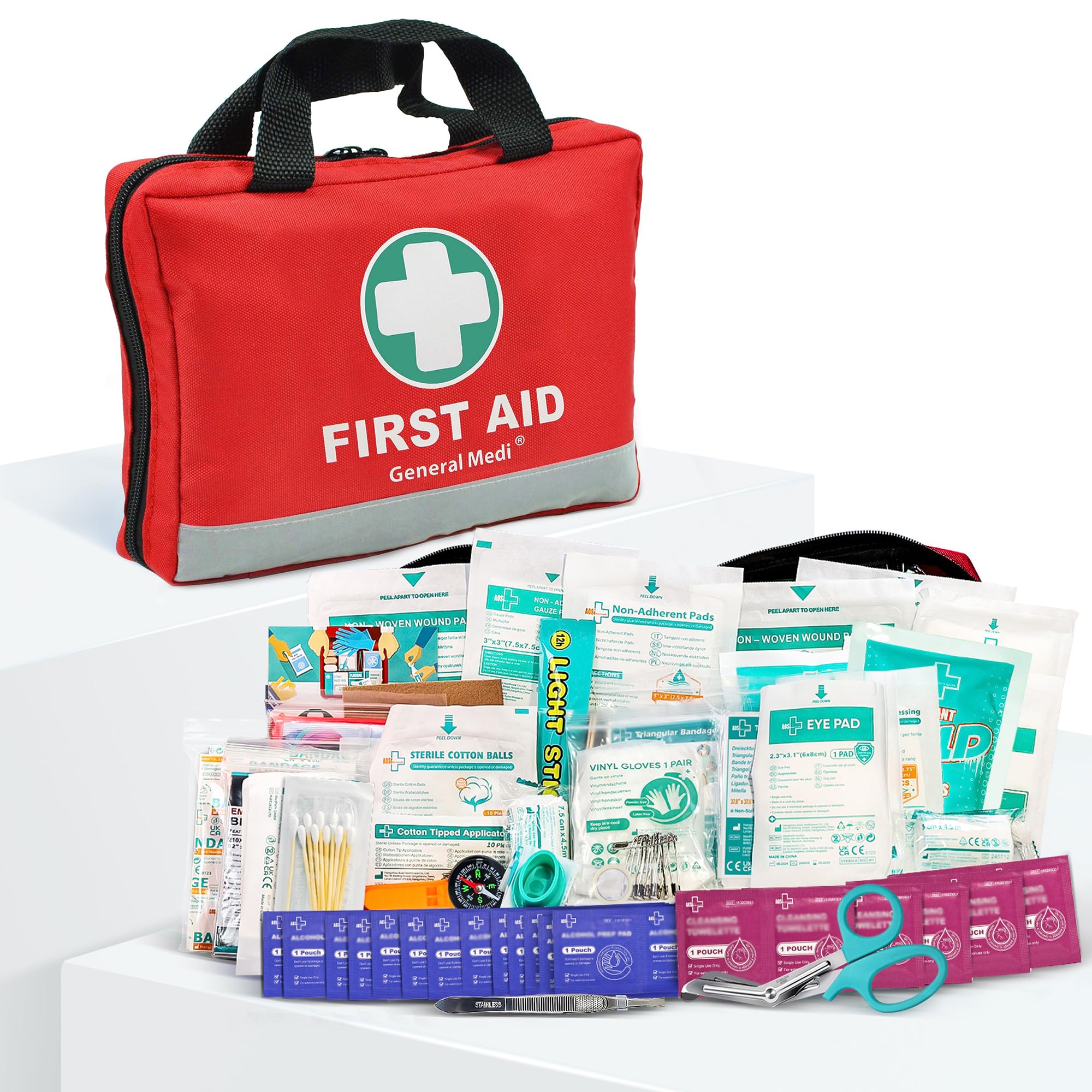 General Medi first aid kit reflective bag for quick access at night