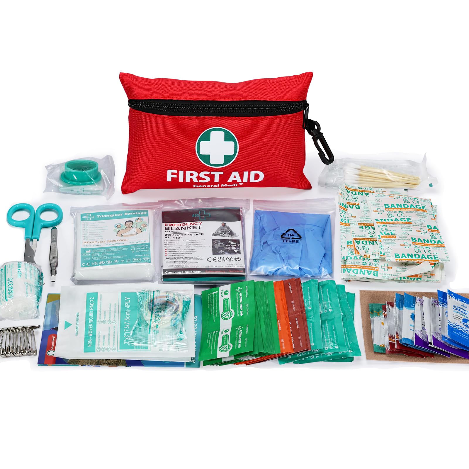 General Medi pouch arranged with organized compartments for quick access.