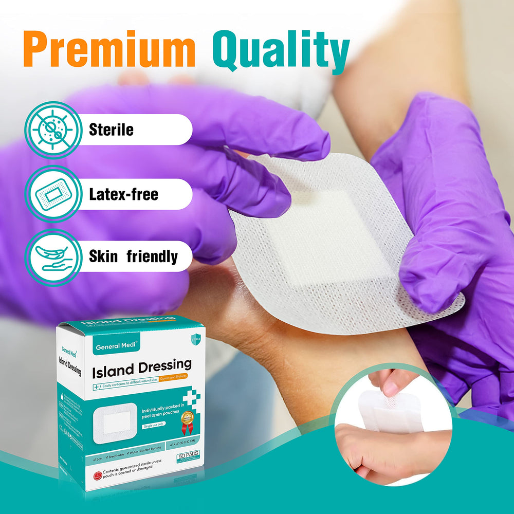 General Medi dressing is individually packaged to ensure sterility and cleanliness.