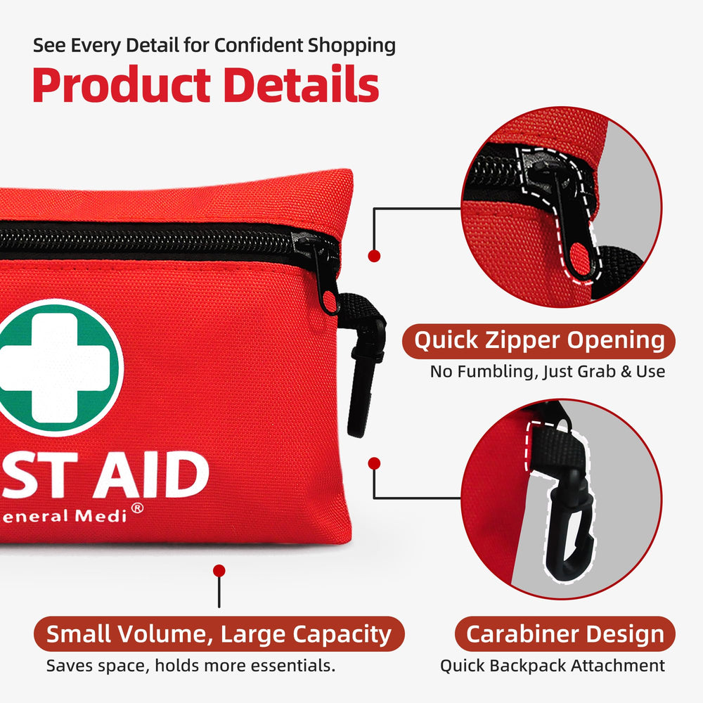 Travel-friendly scissors in the General Medi first aid kit for on-the-go needs.