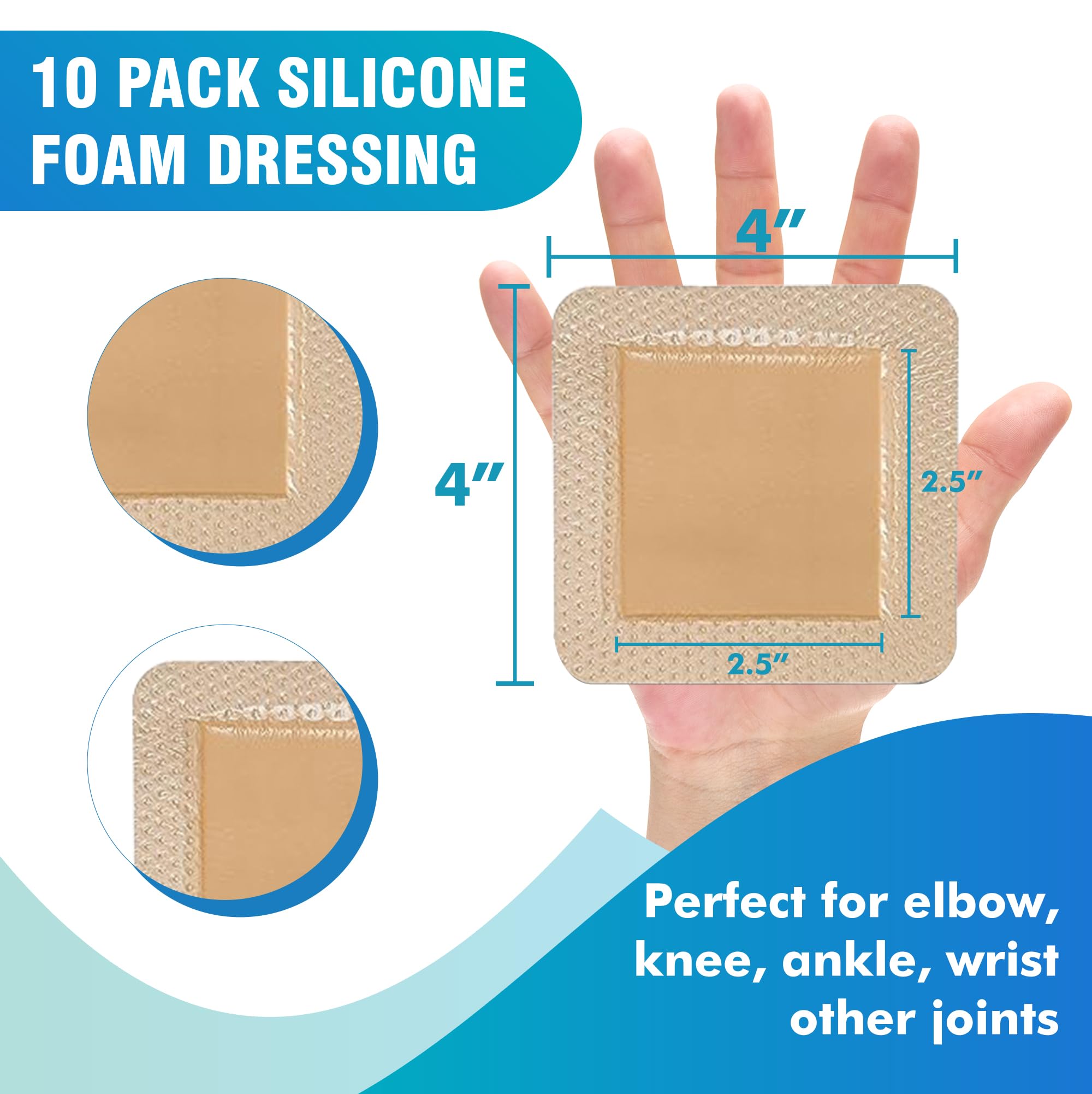 General Medi adhesive border close-up showing secure placement