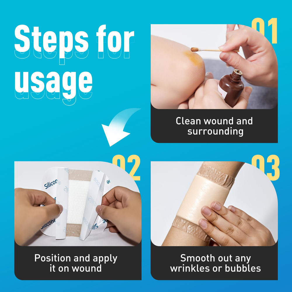 Soft silicone foam texture highlights painless removal on General Medi dressing