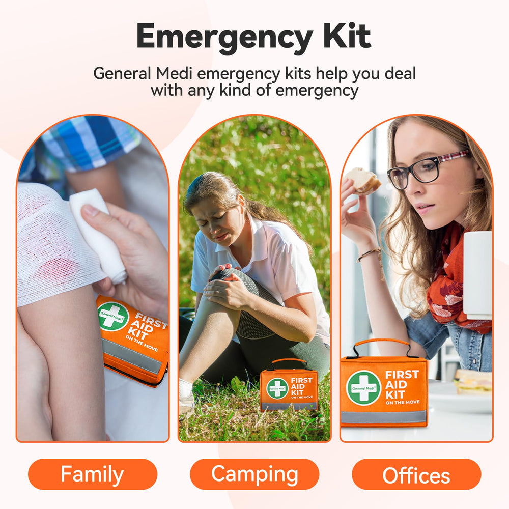 General Medi first aid kit emergency blanket for warmth in outdoor trips