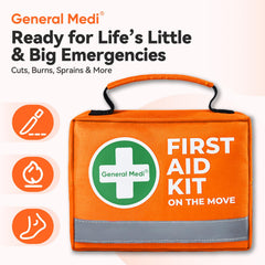General Medi first aid kit soft nylon waterproof material enhances durability