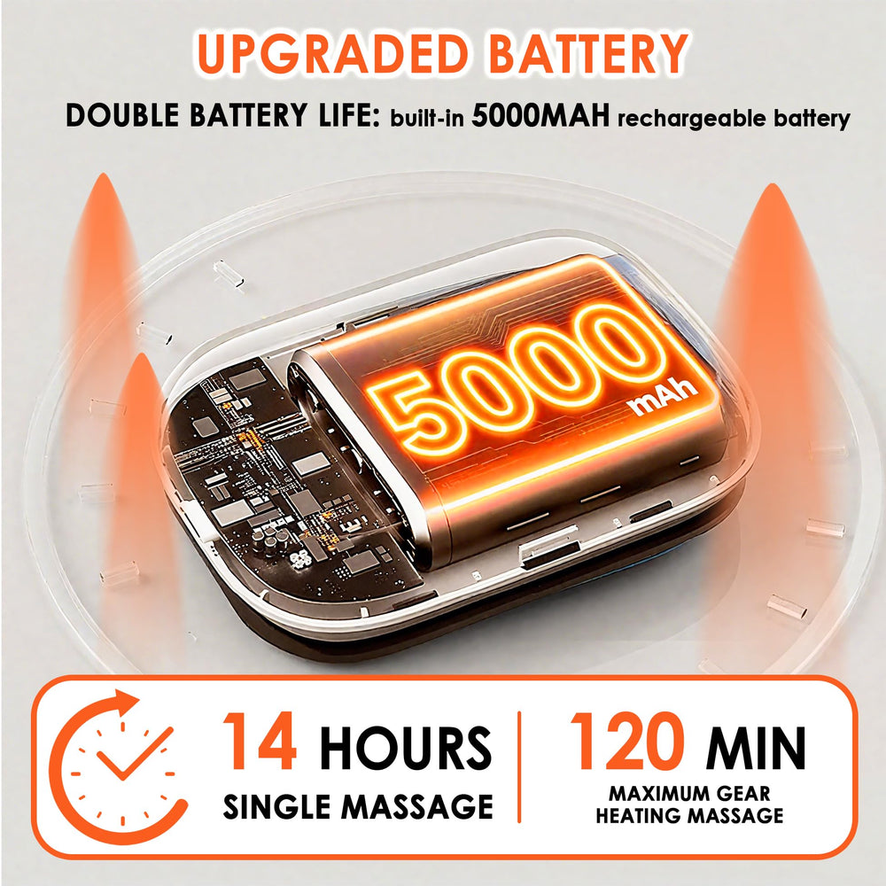 Generic knee massager with 5000mAh battery supports extended on-the-go use