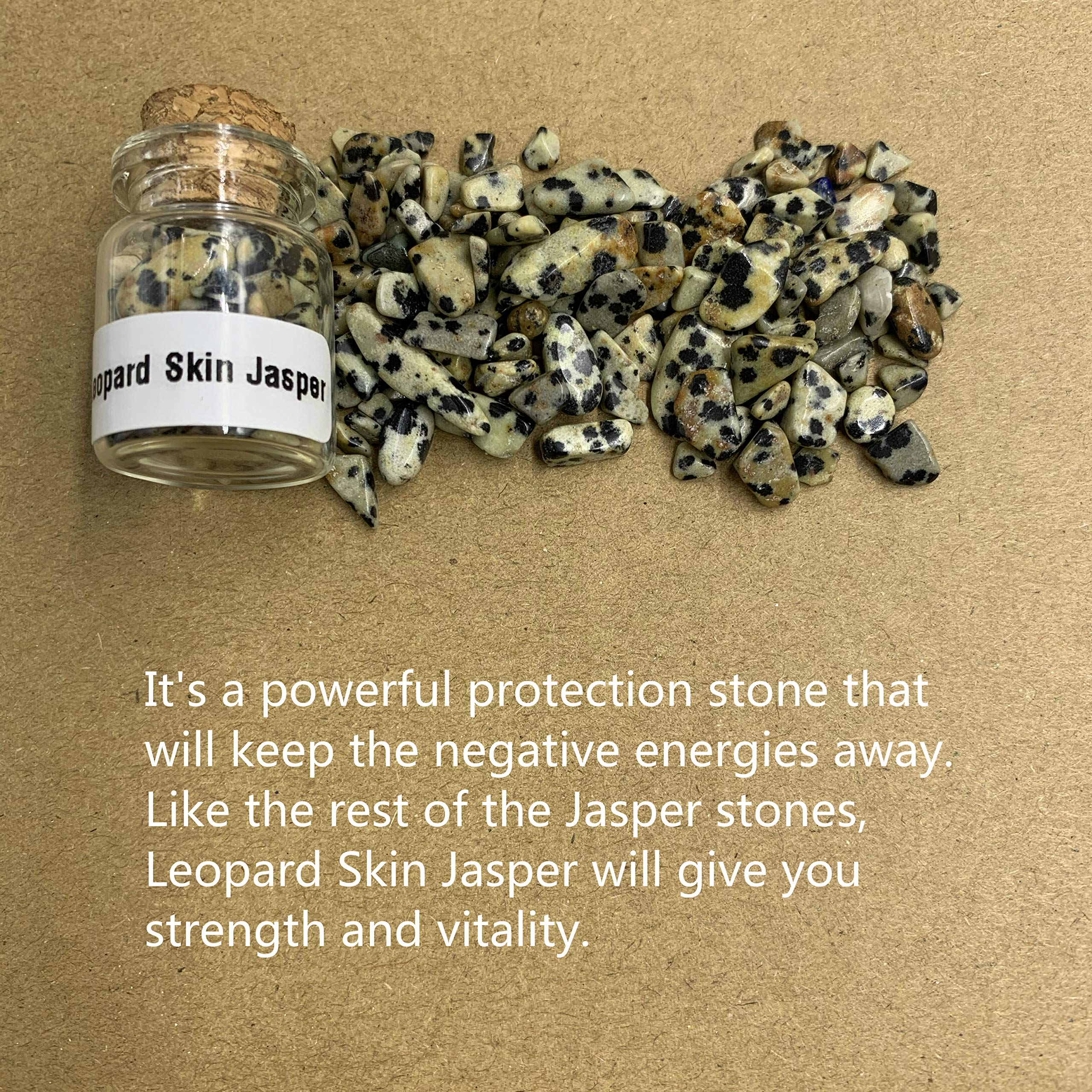Generic amethyst and quartz glass bottle showcases calming stones for focus.