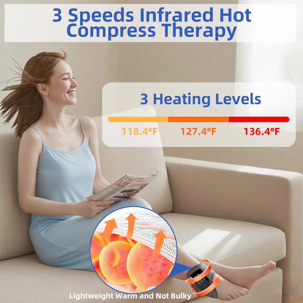 Generic ankle massager vibration levels for tension relief.