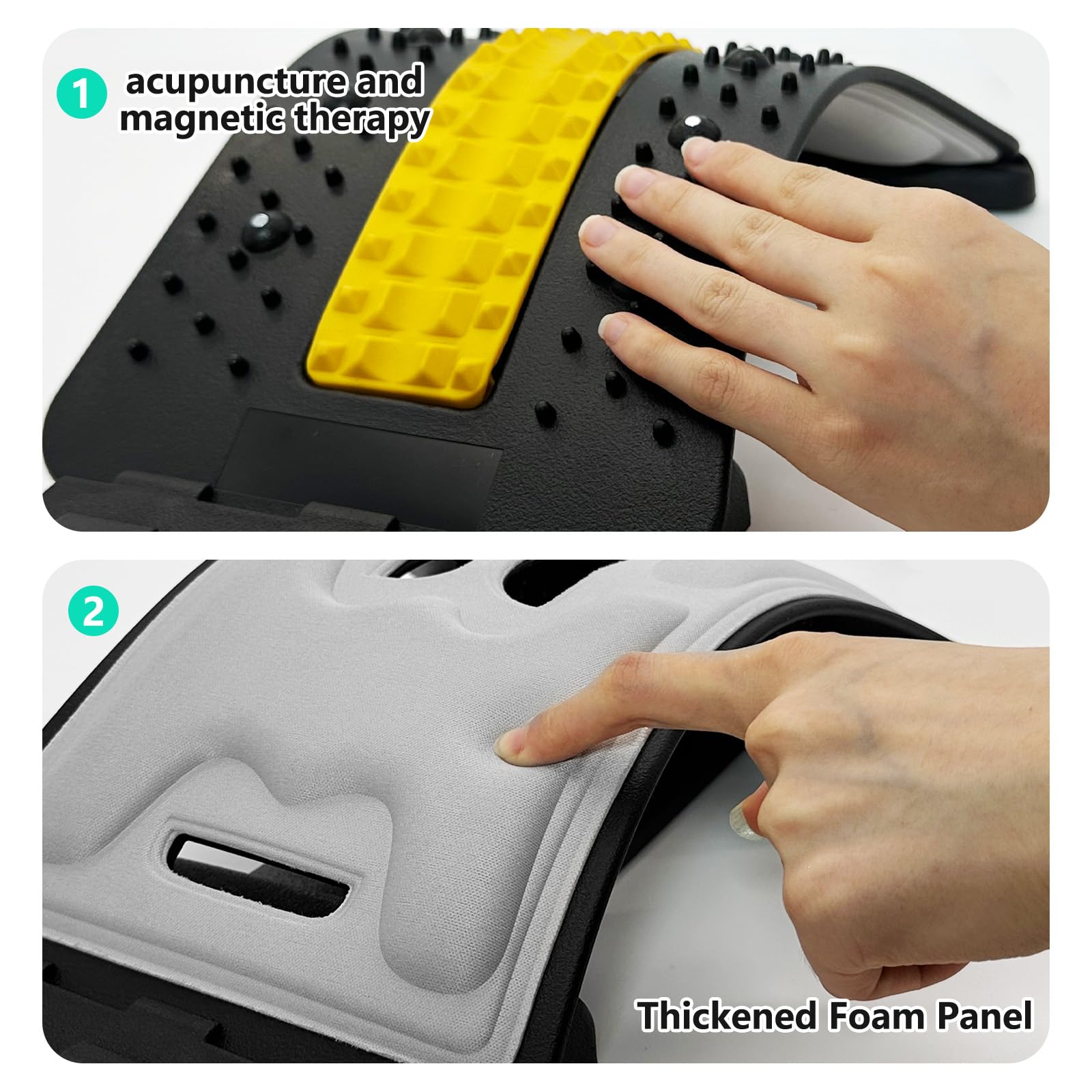 Generic Back Stretcher reversible panel showing dual‑sided comfort for tension relief