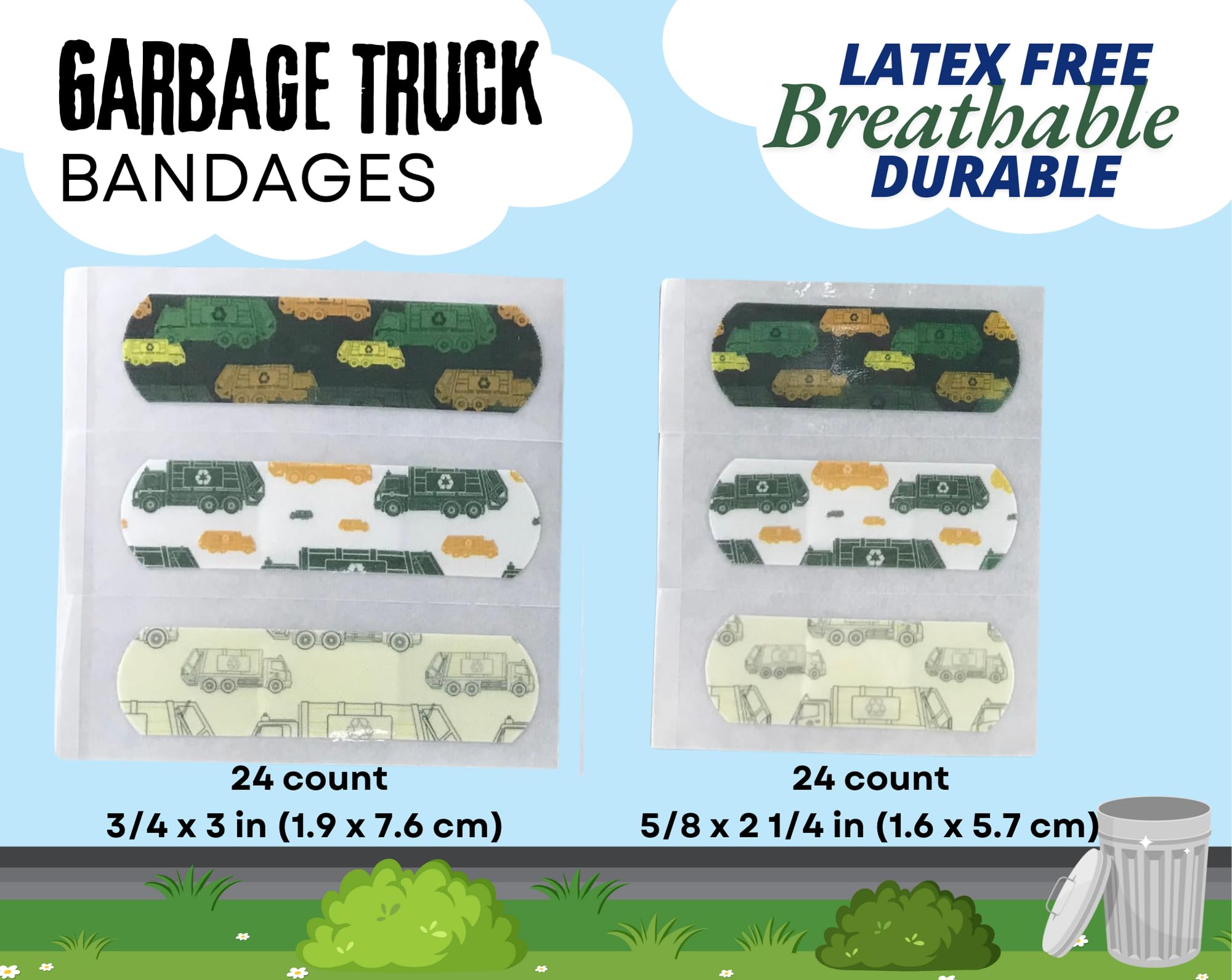 Generic bandages with stay-on design help during playtime and daily activities.