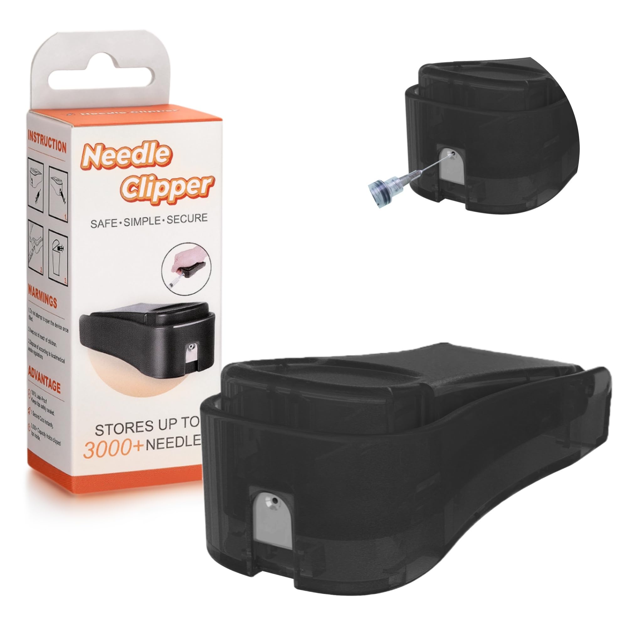 Generic Black Needle Tip Clipper close-up blade for precise cuts on pins and hooks.