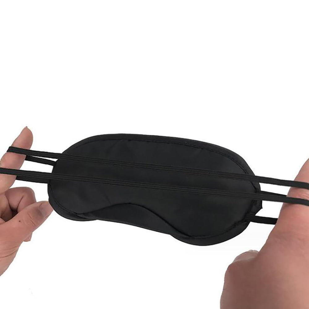 Generic blindfold suitable for party games and team-building activities.