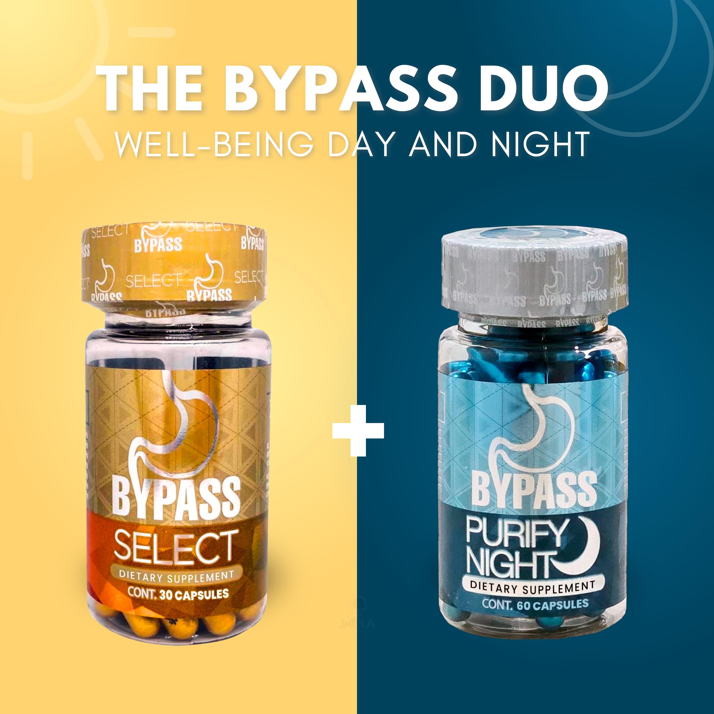 Generic Bypass Duo Select capsules for daytime metabolism support.