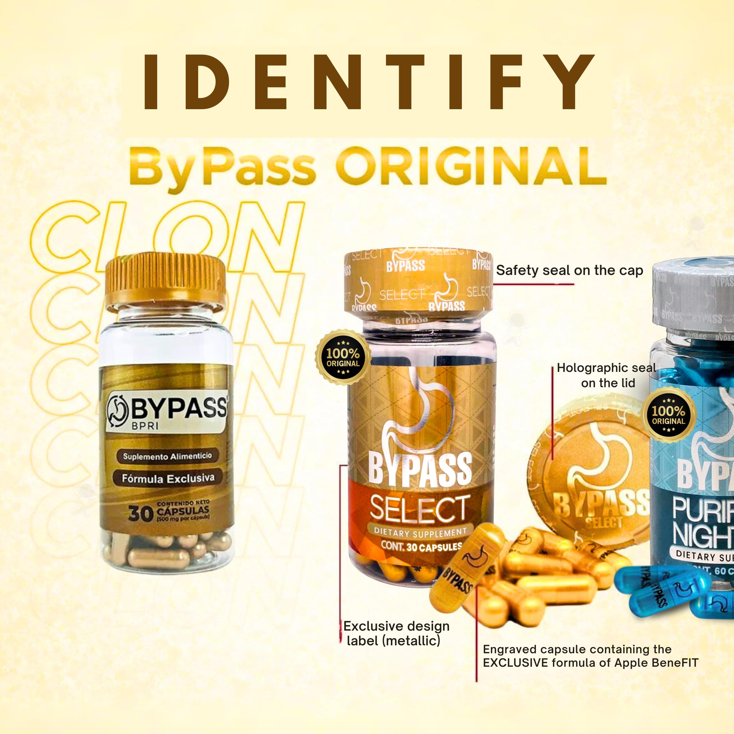 Generic Bypass Duo shelf display showing a wellness pairing.
