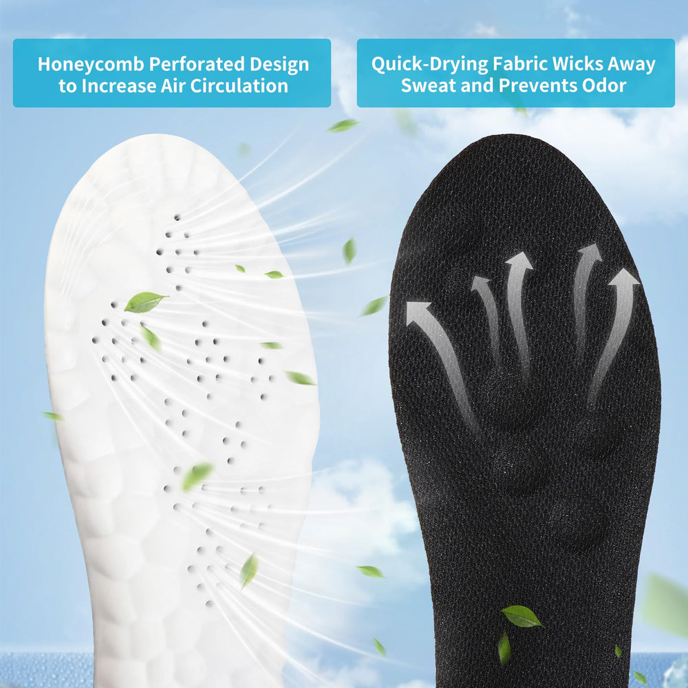 Generic Cloud Soles breathable mesh keeps feet dry during active days.