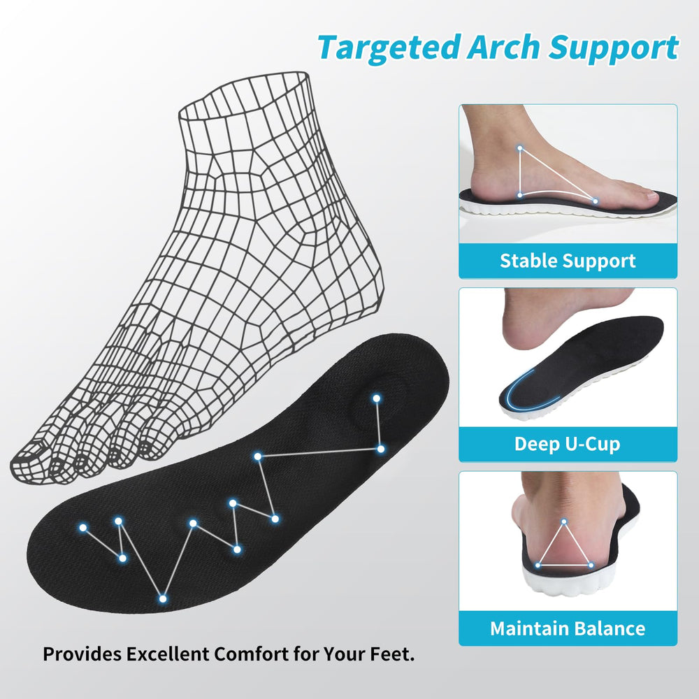 Generic Cloud Soles memory foam cushioning provides soft landings and comfort.