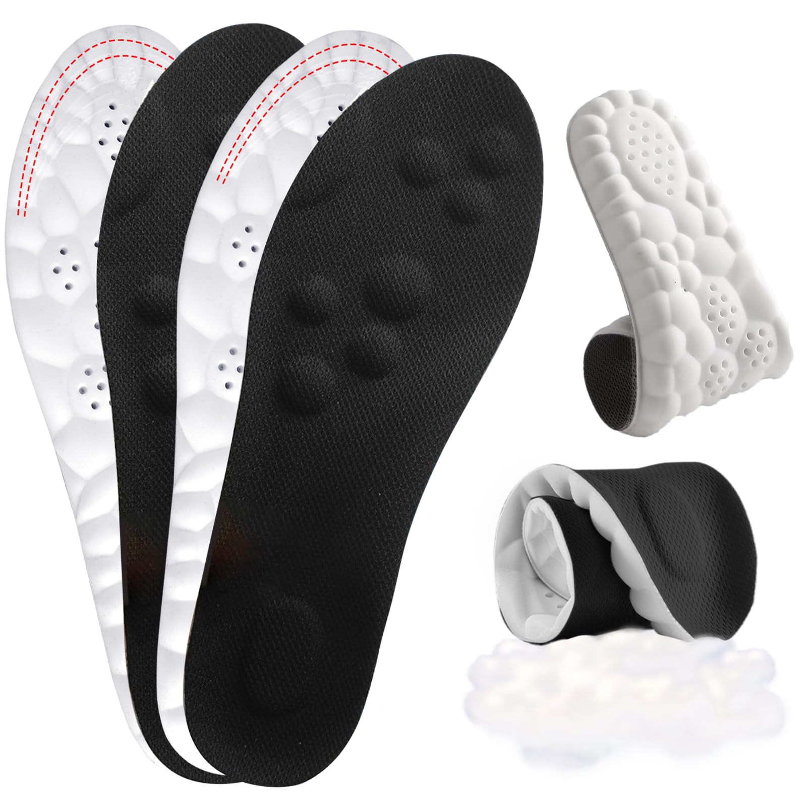 Generic Cloud Soles two-pairs pack offer plush cushioning for all-day wear.