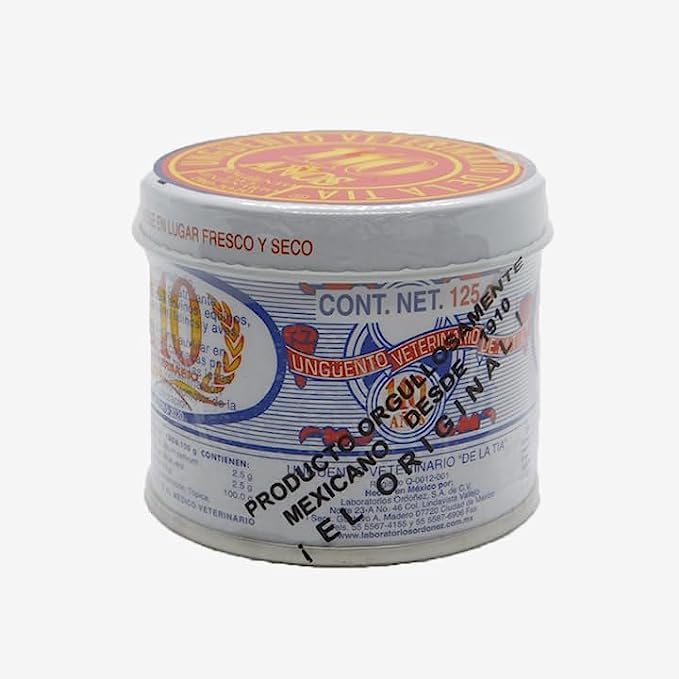 Generic De La Tia Pomada ointment texture close-up showing smooth cream.