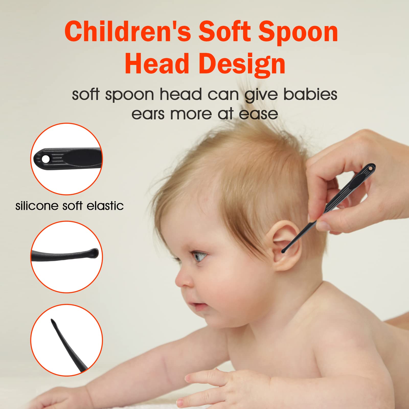 Cleaning brush included with Generic Ear Pick supports sanitation after use.