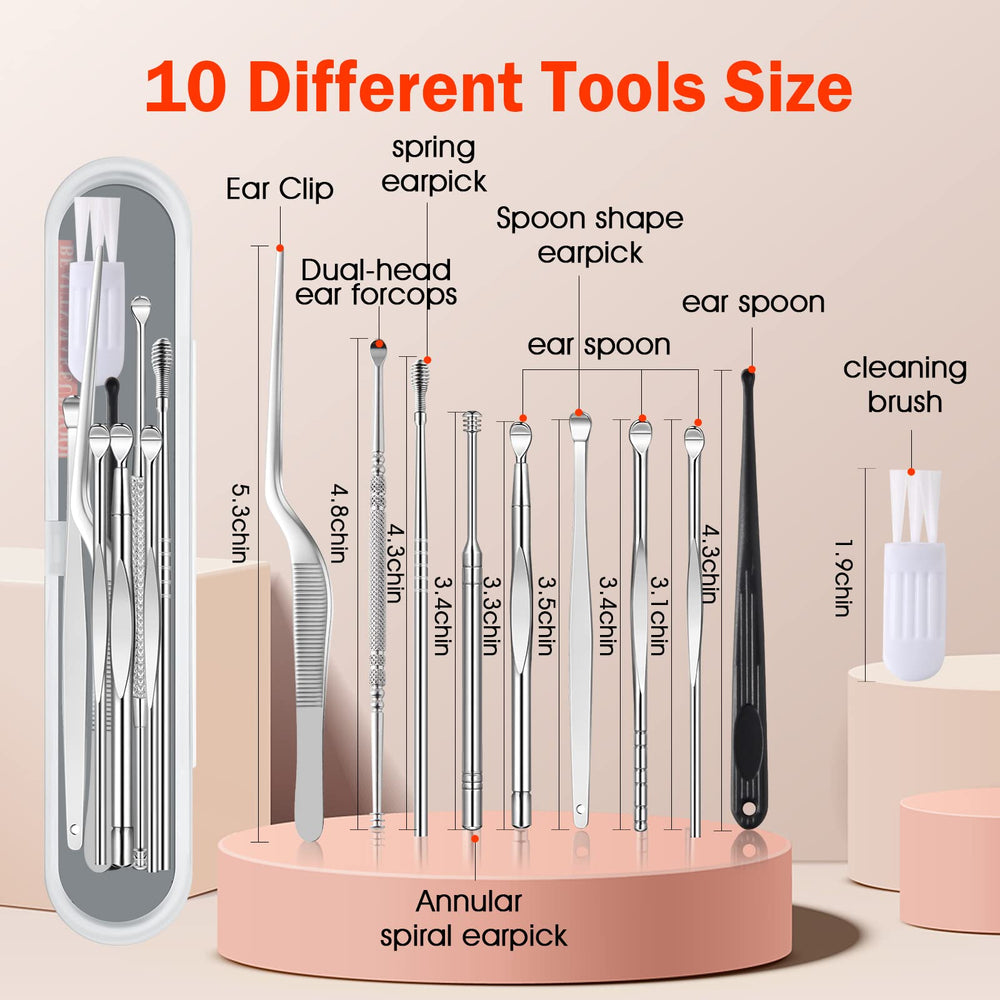Portable travel case keeps the Generic Ear Pick kit ready on journeys.