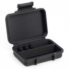 Generic fridge-safe injection kit shows vial and wipe storage ready for cold storage
