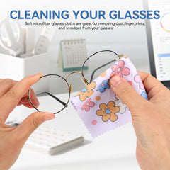 Generic floral microfiber cloth for glasses, phones, and laptops