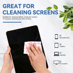 Generic floral cleaning cloth in pocket-friendly set of six for on-the-go cleaning