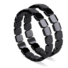 Generic Hematite bracelet for men with stretch beaded design, ideal for daily wear.