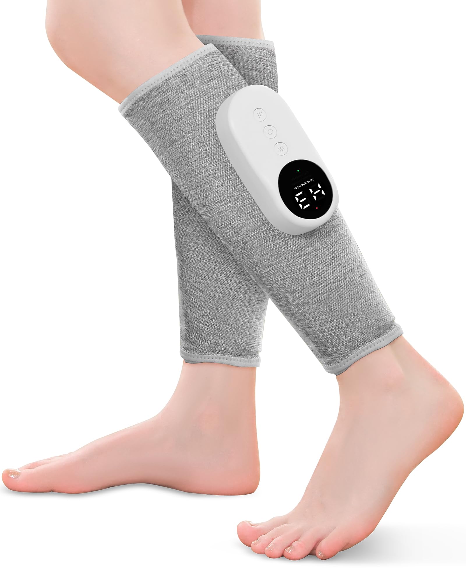 Generic leg massager performing calf kneading for circulation support.