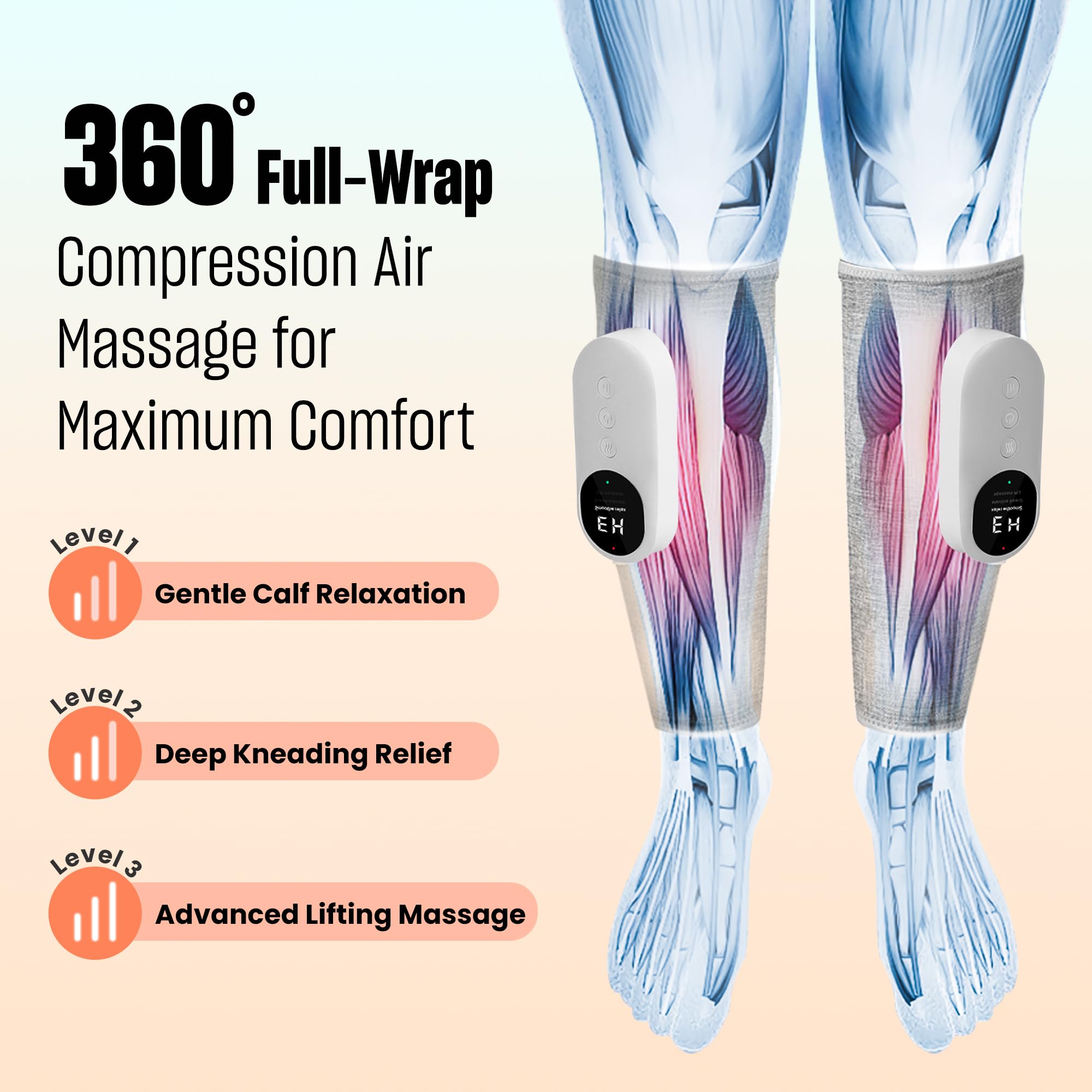 Wireless control panel for easy adjustments while massaging.