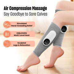 Generic massager wrapped around foot and calf for fatigue relief.