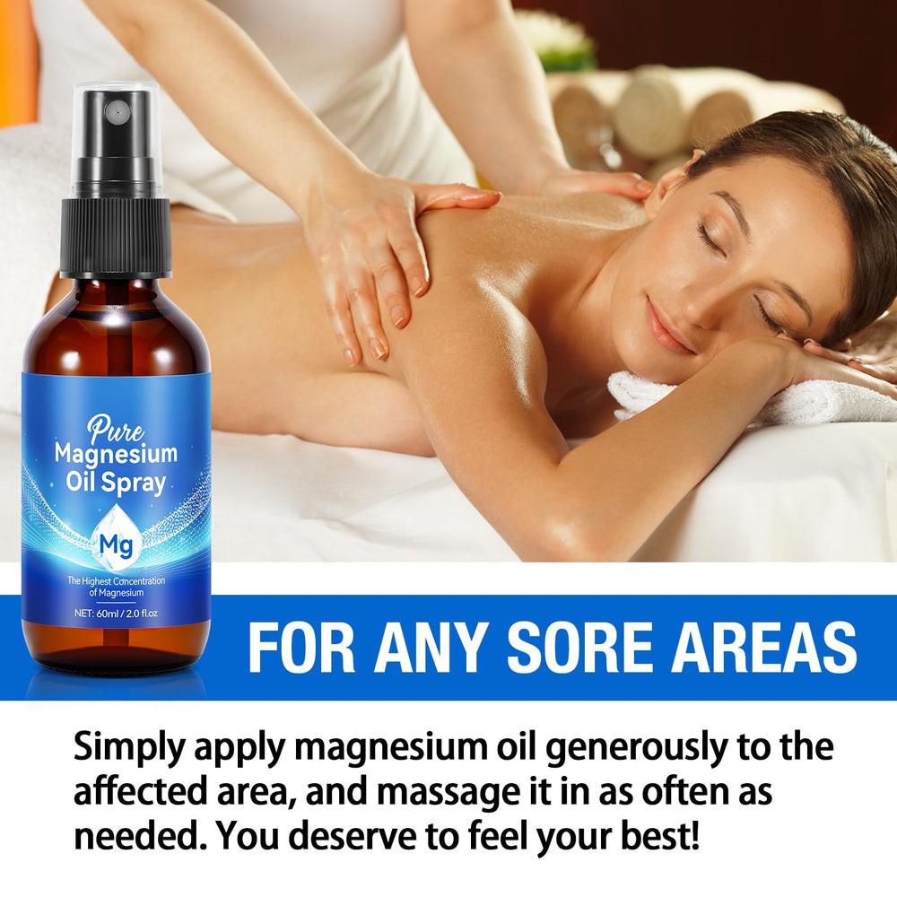 Generic Magnesium Oil Spray absorbs easily without greasy residue.