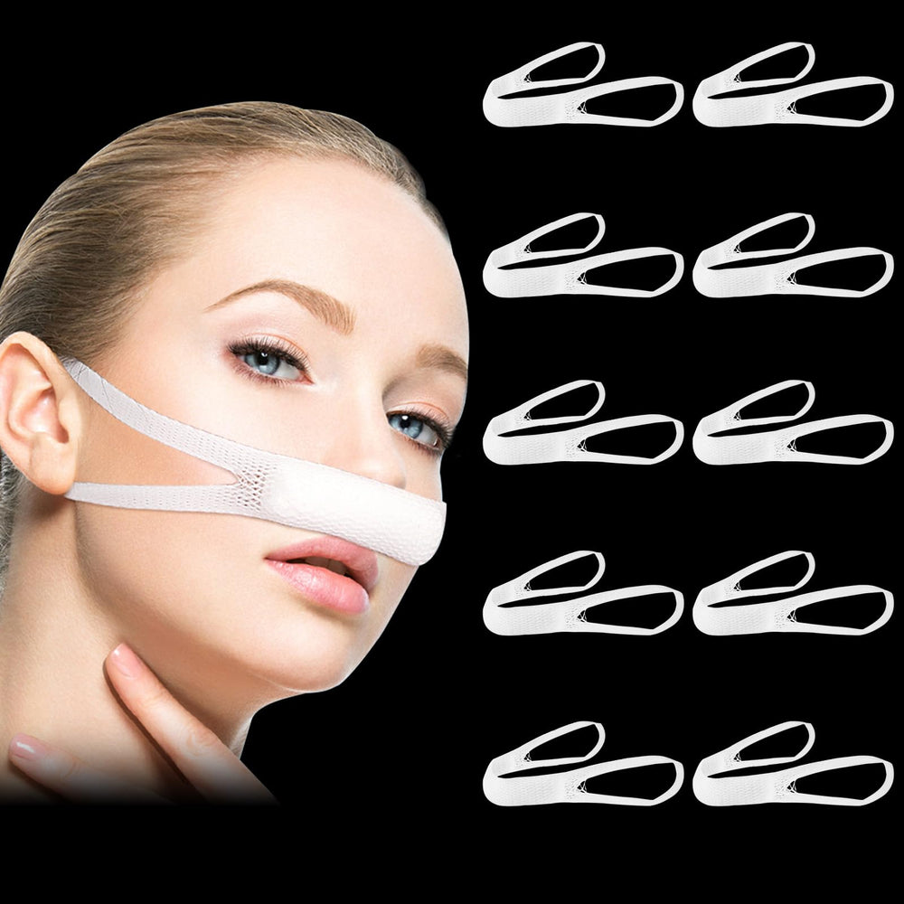 Generic nasal bandage external front view showing secure nose support during recovery