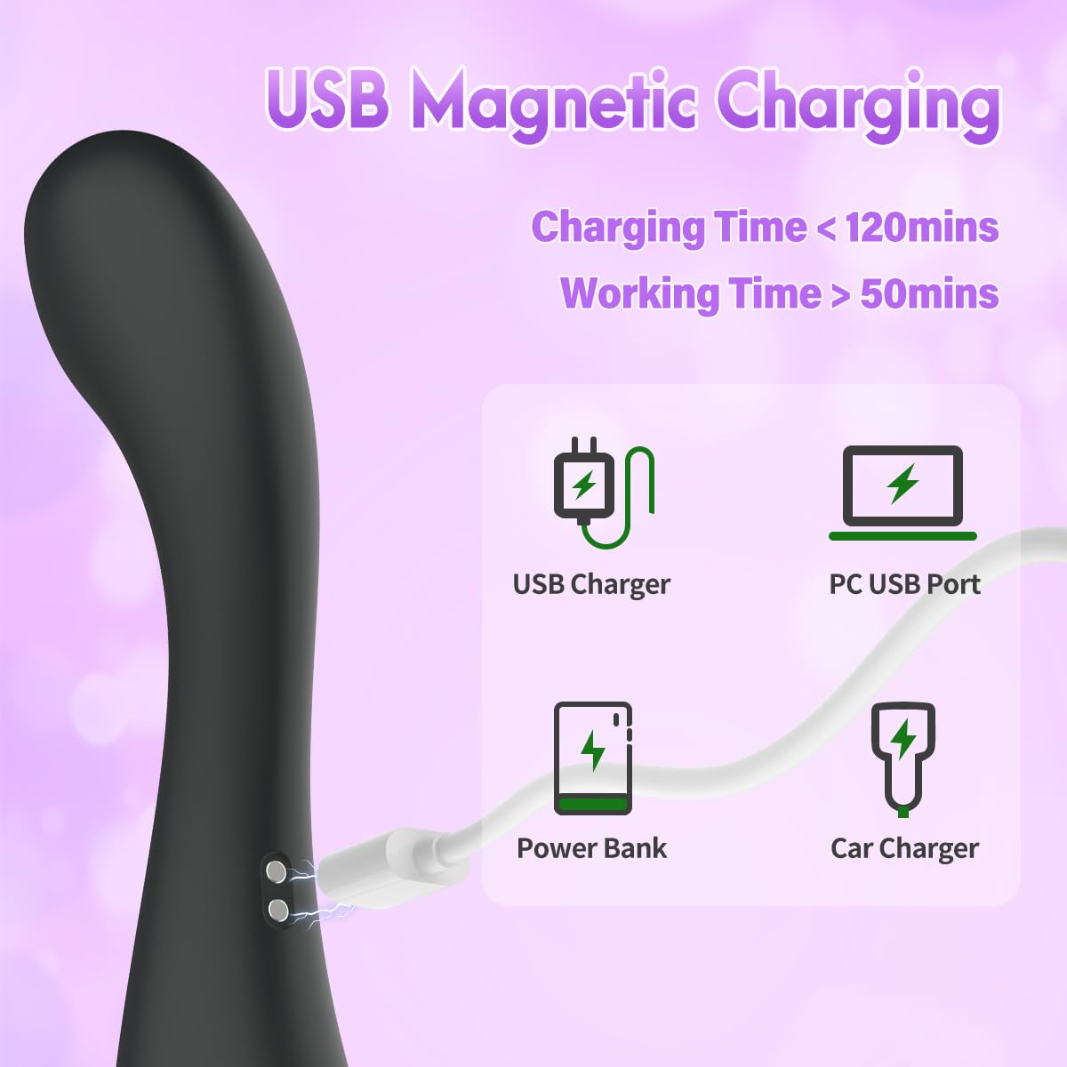 Generic Portable Travel Massage Rod demonstrates quiet, powerful motor for discreet use