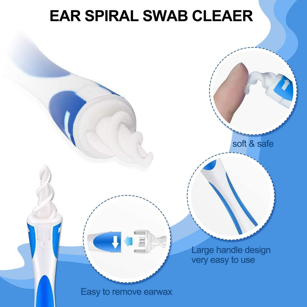 Generic Q Grips 16 soft replaceable tips provide gentle cleaning.