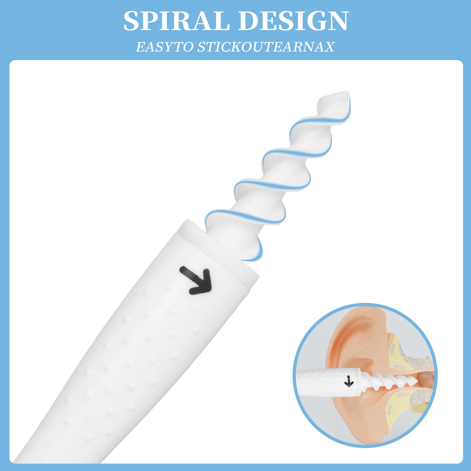 Close-up of QGrips spiral tip showing soft contact for comfort