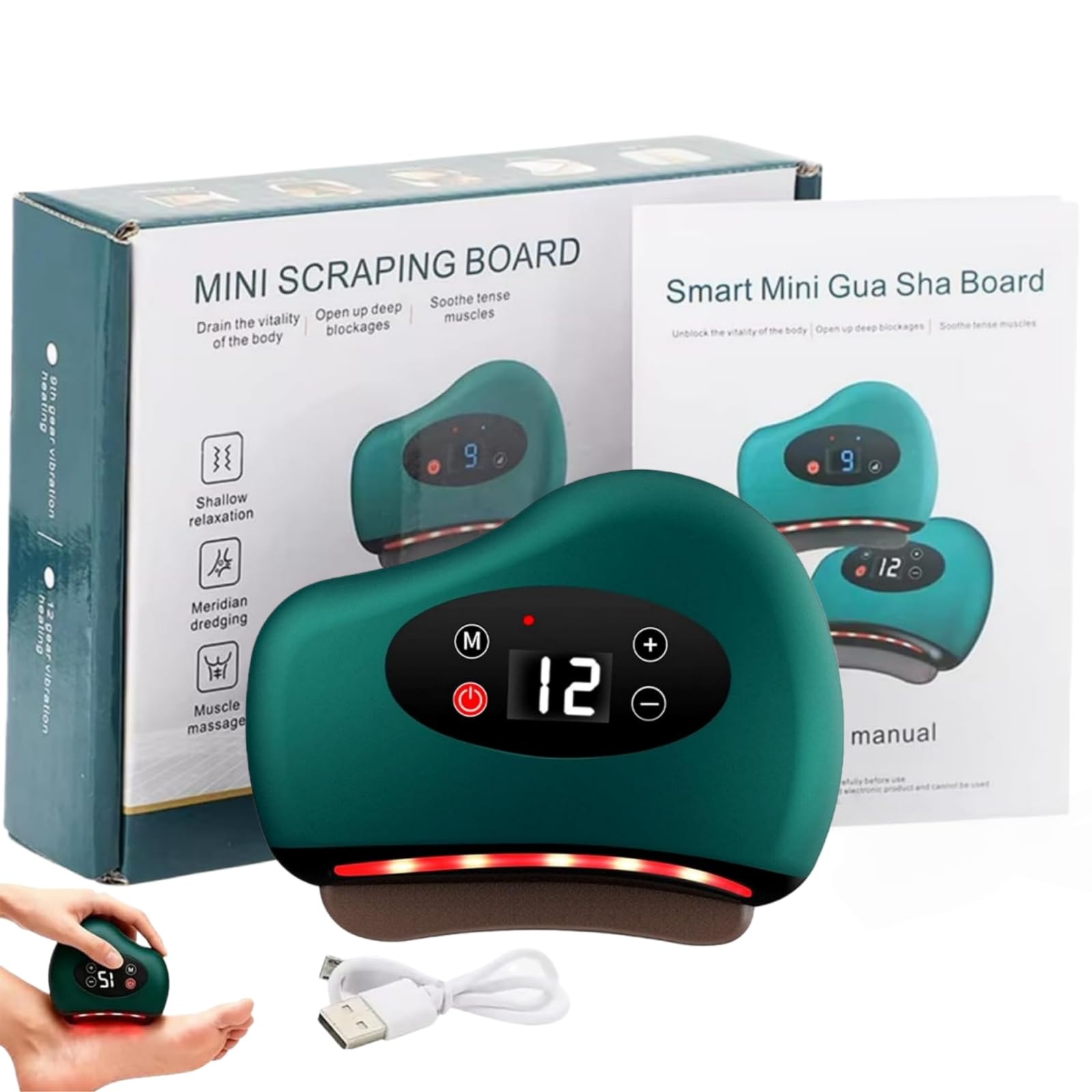 Generic ThermaEdge foot scraper with heat and red light for deep relaxation of the foot.