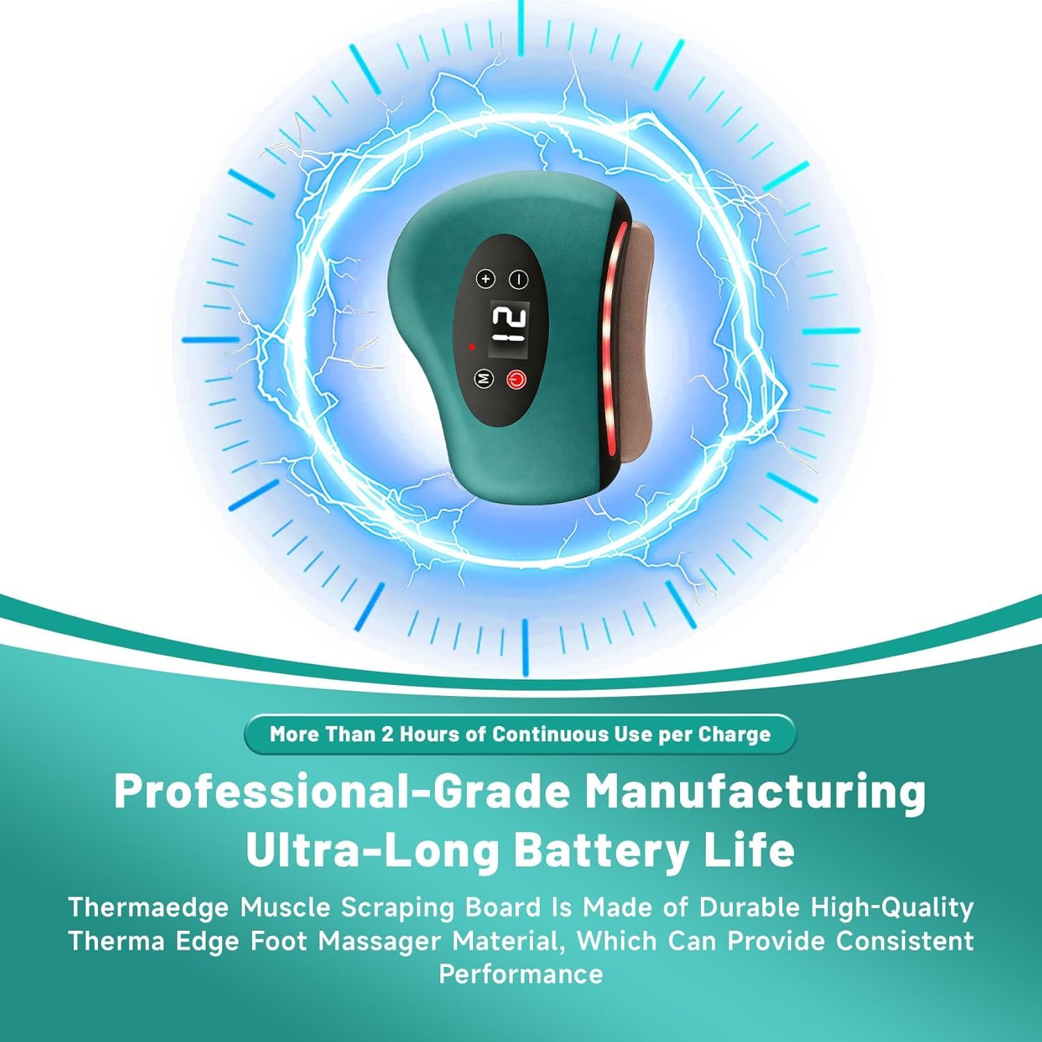 Generic ThermaEdge vibration mode to ease muscle stiffness and fatigue.